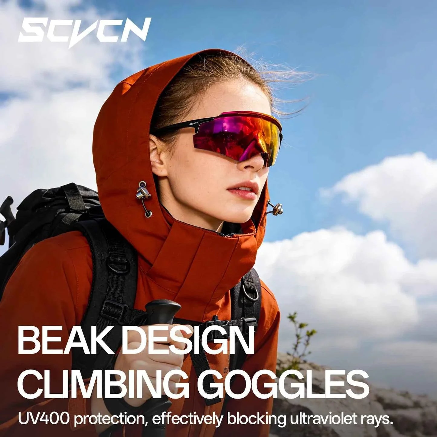 SCVCN New Eagle Beak Fashion Sunglasses Outdoor Cycling Climbing Glasses UV400 for Men Road Bike Women Sports Hiking Eyewear