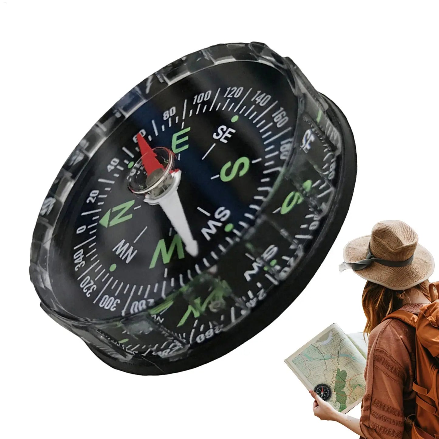 Waterproof Hiking Compass – Multifunctional Sighting Navigation for Survival, Mountaineering & Boating