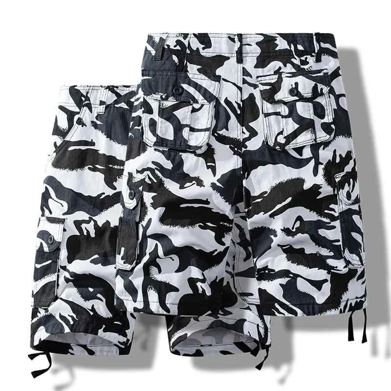 Men's Short Pants Cotton Cargo Shorts Tactical Breeches Casual Sports Man Hiking Fishing Streetwear