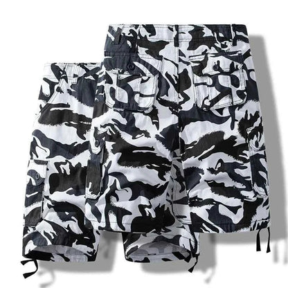 Men's Short Pants Cotton Cargo Shorts Tactical Breeches Casual Sports Man Hiking Fishing Streetwear