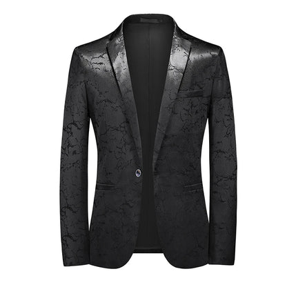 2024 New Men Business Social Suit Jacket Summer Male Single breasted Thin Dress Male Jacquard Blazers Coats