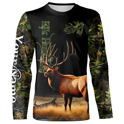 Men's 3D Wild Boar Camo Hunting T-Shirt – Long Sleeve Streetwear Tee