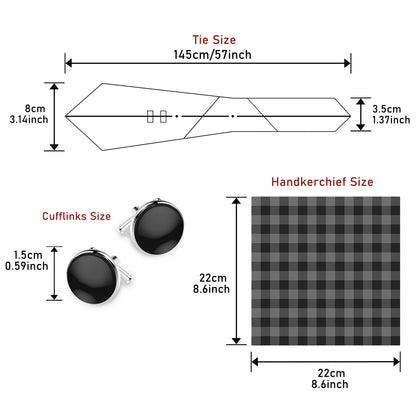 Brand Fashion  8 cm Tie Pocket Squares Set  Wedding Present Necktie Suit Accessories Fit Formal Party Holiday Gift