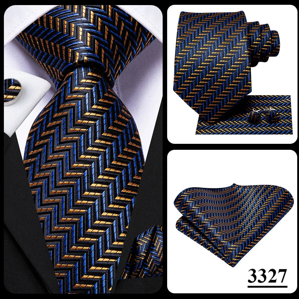 Hi-Tie 8.5cm Business Black Solid Paisley 100% Silk Men's Tie Neck Strip Ties for Men Formal Luxury Wedding Neckties Gravatas