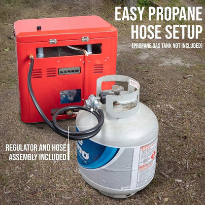 Outdoor Gas Camping Oven w/Carry Bag | CSA Approved Portable Propane-Powered 2-Burner Stove & Oven | Auto Ignition