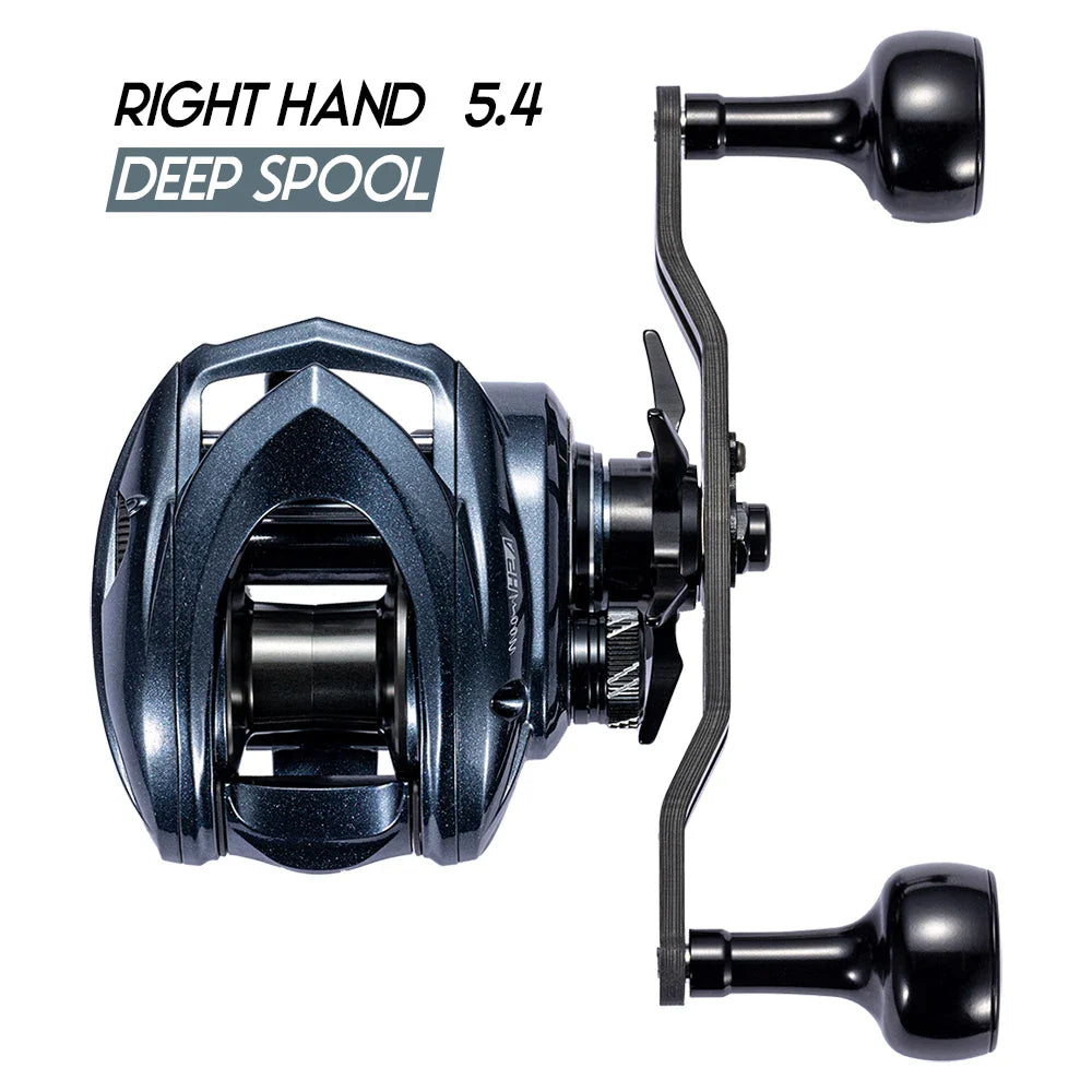 Baitcasting Reel – 12+1BB, 4 Gear Ratios, 6KG Drag, Left or Right Hand, Metal or Rubber Knob