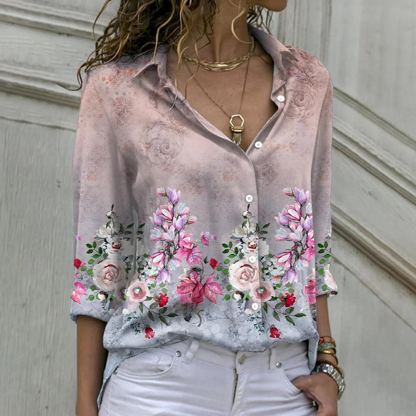 Fashion spring and autumn women shirt loose long-sleeved shirt women casual  shirts