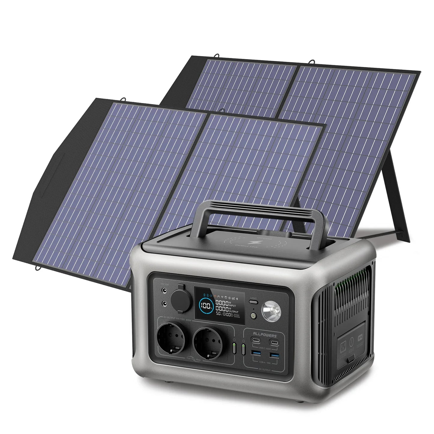 ALLPOWERS R600 Portable Power Station – 299Wh 600W LiFePO4, Solar Ready, UPS, 5-Year Warranty