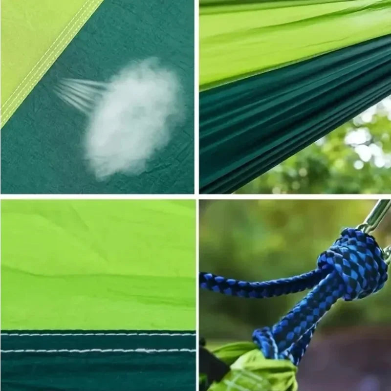 Camping Hammock with Tree Straps – Lightweight Nylon Hammock for Outdoor & Indoor Use