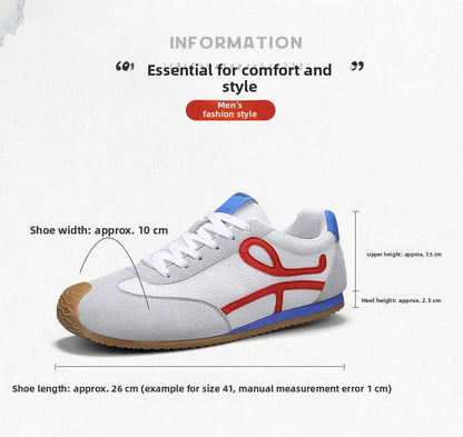 Men's Sporty Casual Shoes Summer 2025 New Model Large Size 45 Canvas Face Youth Student Breathable Leather plus Net Cloth