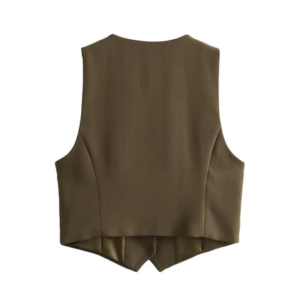 Autumn/Winter New Women's Wear New Fashion Style Slim Fit Short Tank Top Vest Wide Leg Pants Set