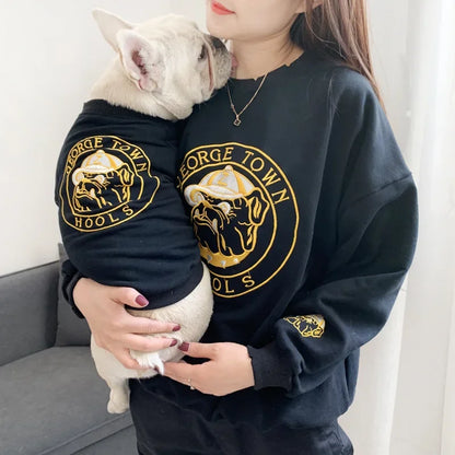 Dog Costume  Pet Clothes Crew Neck Korean Version Spring and Autumn Parent-child Wear Pure Cotton Four Colors Seven Sizes