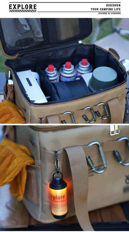 Outdoor folding storage box, picnic camping storage box, tableware, kitchenware,    large capacity