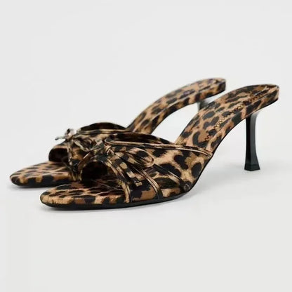 2024 Women Summer New Luxury Brand High Heel Sandals Versatile Simple Slim Heel Sandals Slippers