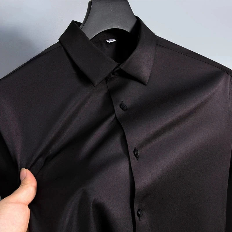 Slim Fit Anti-Wrinkle Men's Dress Shirt - Perfect for Any Occasion, Sizes S-6XL