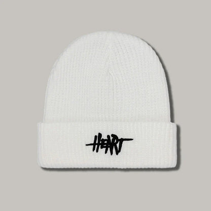 Rimiut Funny Letter Knitted Men Women Beanies Black & White Autumn Winter Hip hop hats Thick Warm Beanie Caps for adult