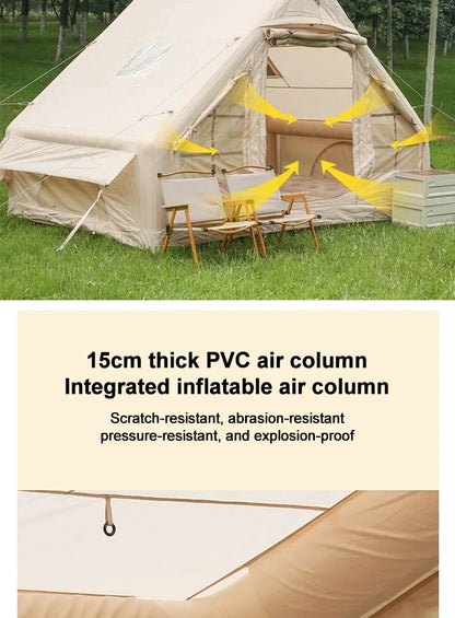 7.5㎡ Quick Setup Large Inflatable Tent with Pump Windproof 420D Oxford Fabric Instant Air Tent for Camping Beach Party Garden
