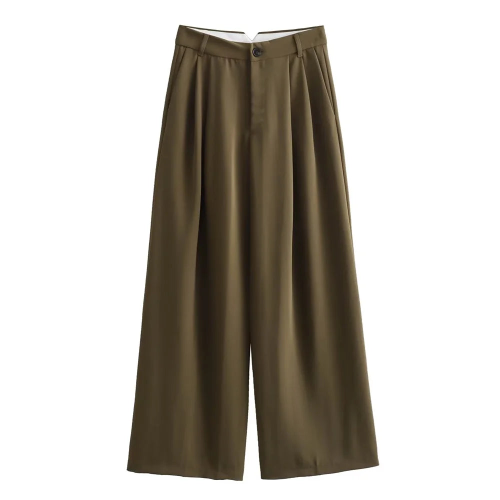 Autumn/Winter New Women's Wear New Fashion Style Slim Fit Short Tank Top Vest Wide Leg Pants Set