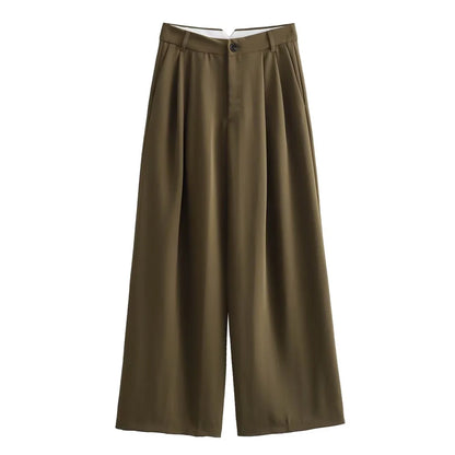 Autumn/Winter New Women's Wear New Fashion Style Slim Fit Short Tank Top Vest Wide Leg Pants Set