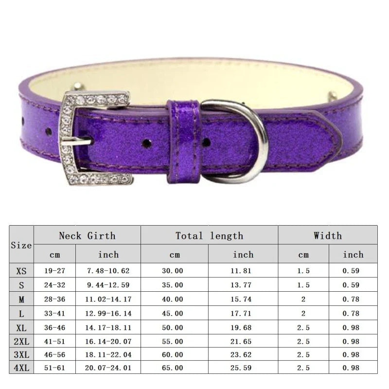 Personalized Dog Collar Bling Rhinestone DIY Names Puppy Cat Leather Collars Small Large Dog Necklace Free Name Pet Accessories