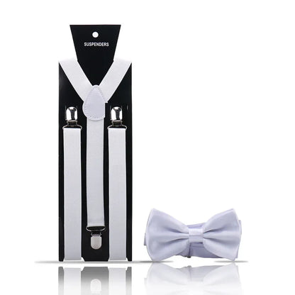 Elegant Fashion Adult Men's Suspenders And Bow Tie Two Pcs Set Harness Man For Pants Gentleman Suit Accessories Wedding Business