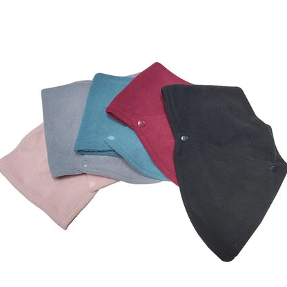 Lamb Fleece Women Scarves Winter Warm Fake Collar Scarf Solid Color Plush Bib Snood Female Windproof Wrap Neck Protection Polar