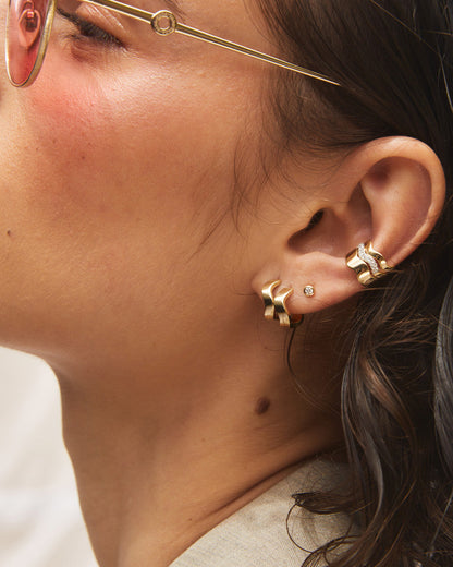 Slim Diamond Form Ear Cuff