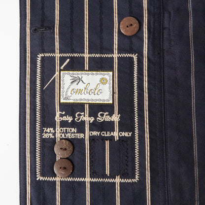 Easy-Going Jacket (Navy Jacquard Stripe)