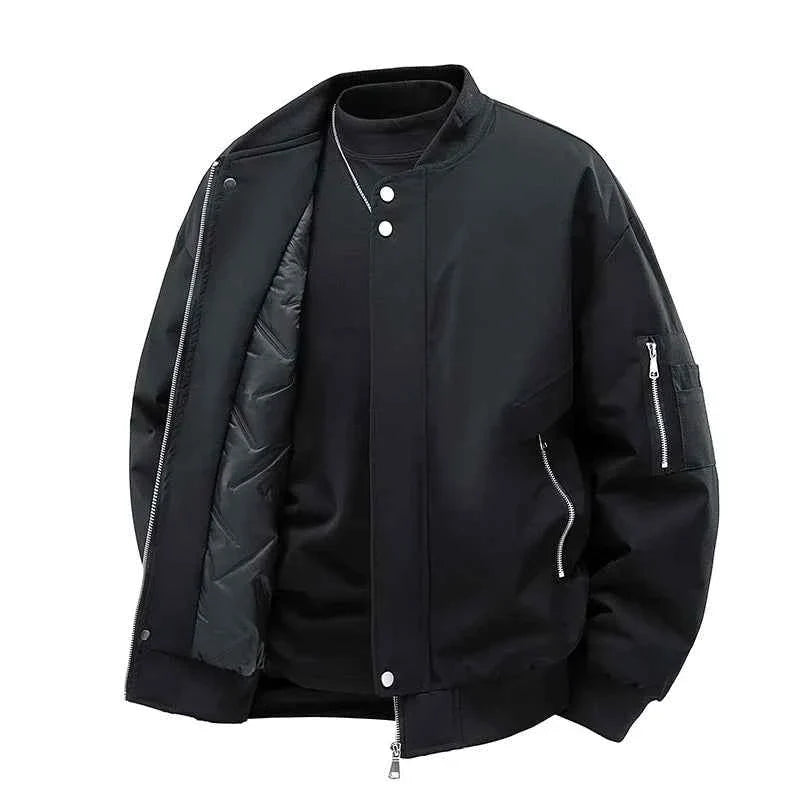 Men's Outdoor Sports and Leisure Windproof Breathable Thick Cotton Baseball Jacket Fashionable Cool Warm Cotton Jacket