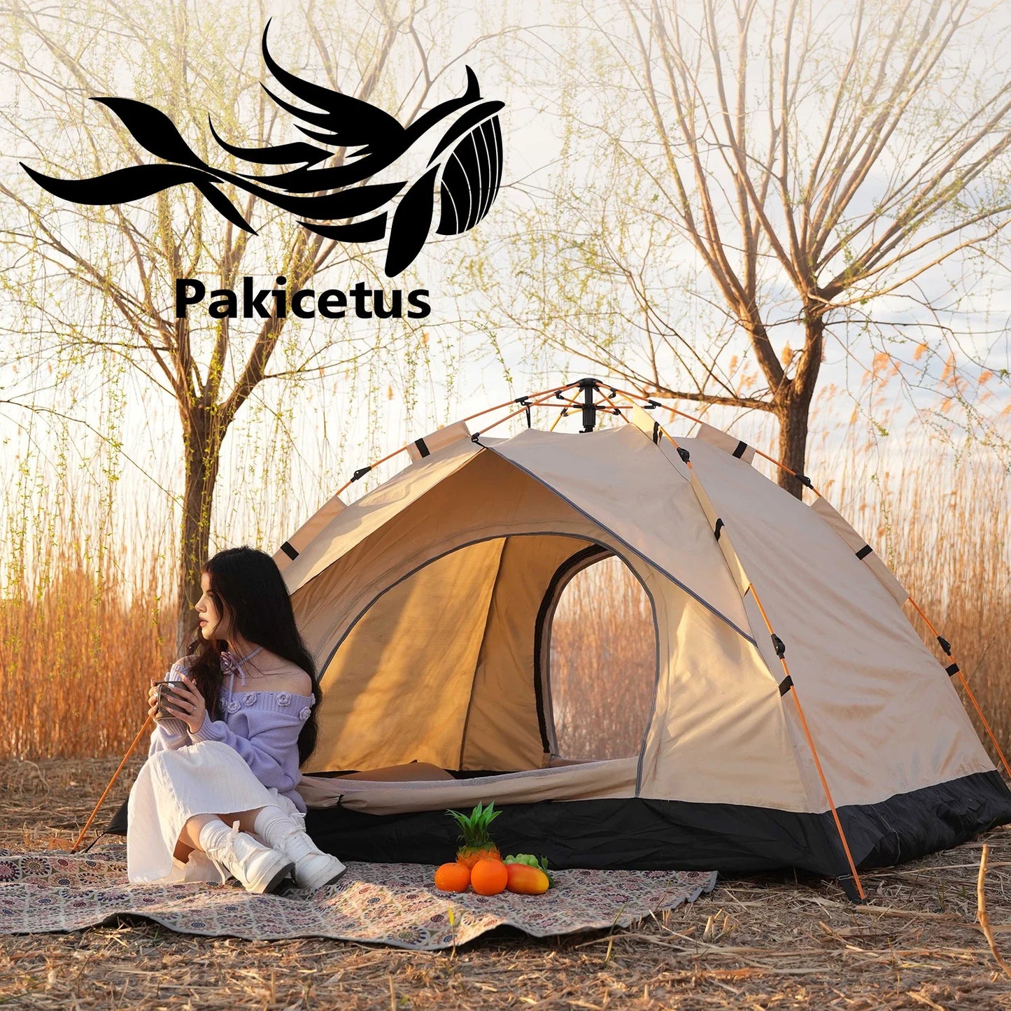 3-4 Person Automatic Pop-Up Camping Tent – Windproof, Waterproof, 4-Season Family Tent