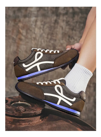 Men's Sporty Casual Shoes Summer 2025 New Model Large Size 45 Canvas Face Youth Student Breathable Leather plus Net Cloth