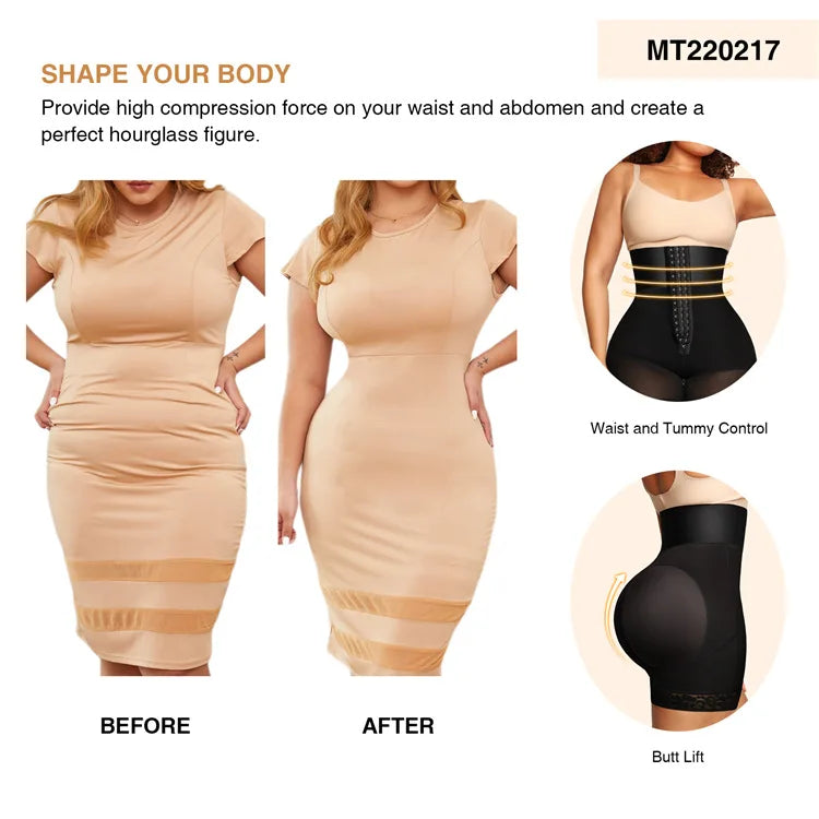 High Waist Body Shaper Panties Seamless Butt Lifter Compression Fajas Reducing Girdles Slimming Corset Shapewear Women Underwear