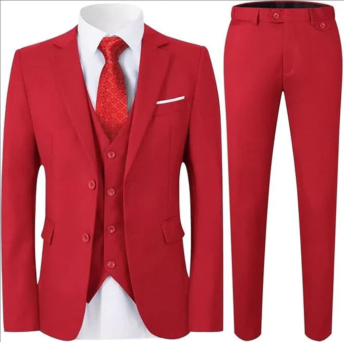 Suit For Men Elegant Wedding 3 Pieces 2 Sets Blazers Full Jackets Vest Pants Formal Fashion Luxury Coats 2025 Classic Costume
