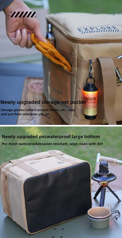 Outdoor folding storage box, picnic camping storage box, tableware, kitchenware,    large capacity
