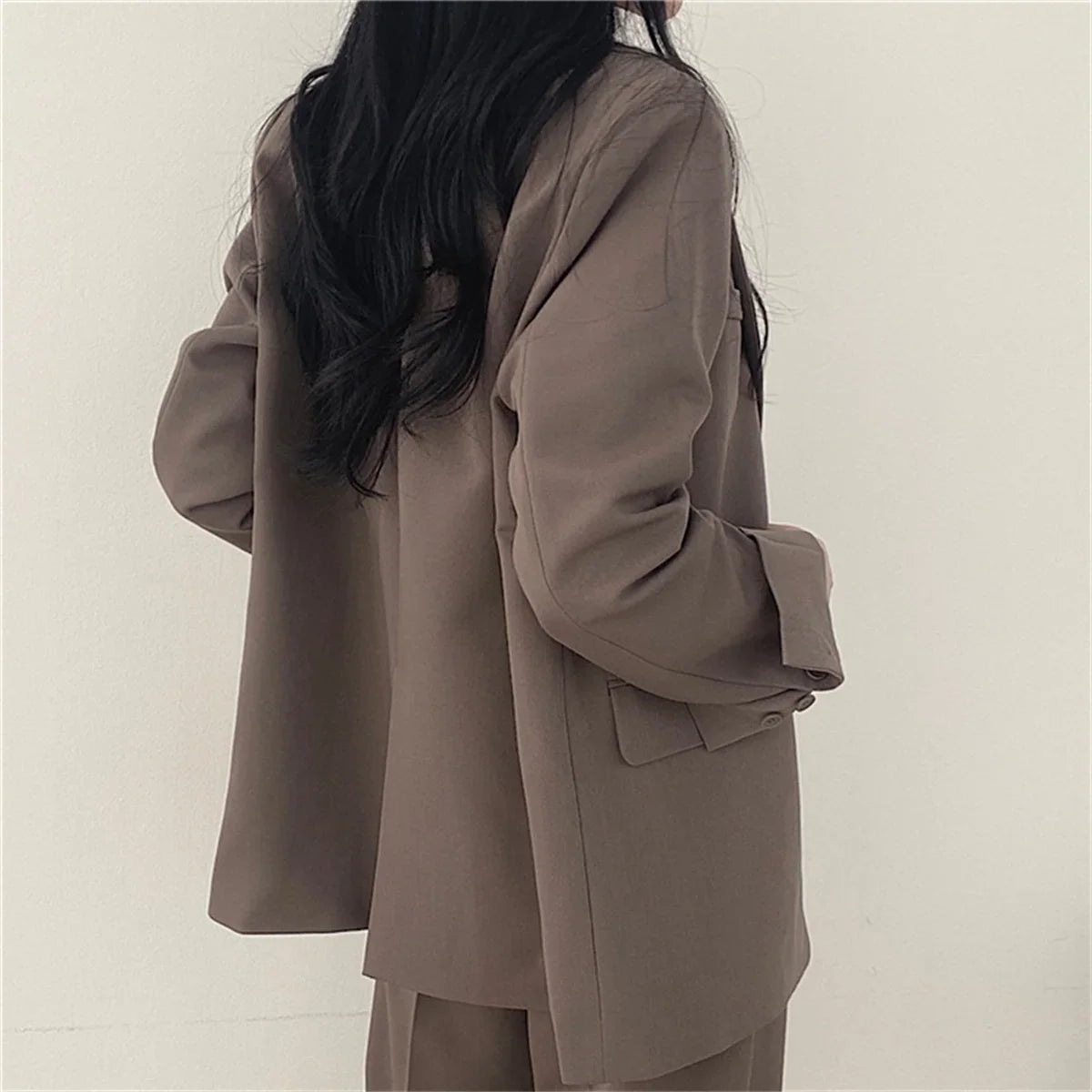 2026 Spring New Women's Clothing Suit Jacket Casual Pants Set Wide Leg Suit Pants Elegant Office Lady Business Suit Set Blazers