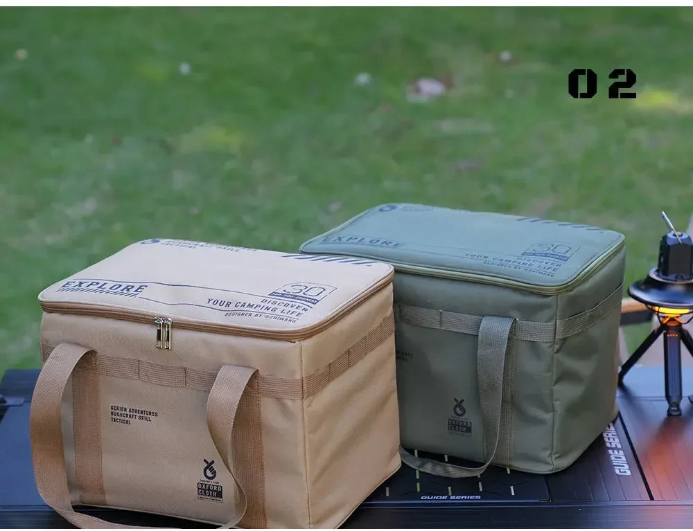 Outdoor folding storage box, picnic camping storage box, tableware, kitchenware,    large capacity