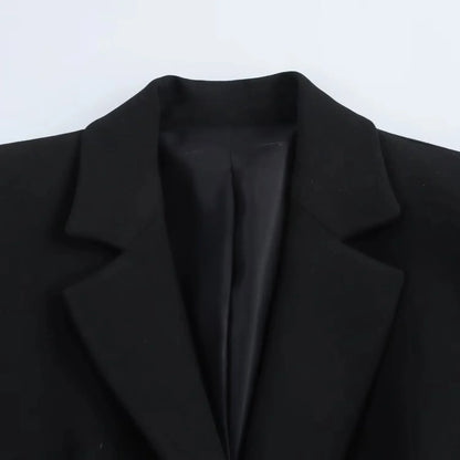 KONDALA 2026 Spring Summer Elegant Office Lady Solid Suits Fashion Slim Single Button Shrug Blazers Chic Zipper Flare Pants