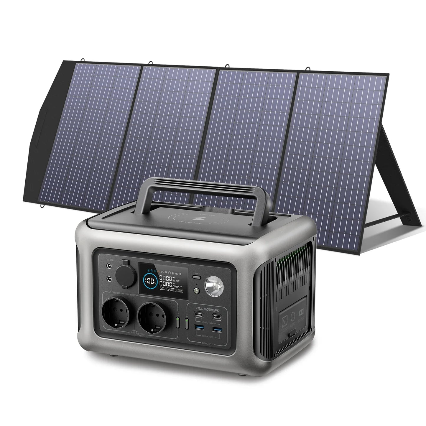 ALLPOWERS R600 Portable Power Station – 299Wh 600W LiFePO4, Solar Ready, UPS, 5-Year Warranty