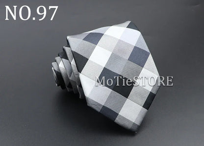 Men's Fashion Tie 8cm Blue Necktie Classic Plaid Striped Neck Tie Paisley Floral Neckties Daily Wear Cravat Wedding Party Gift