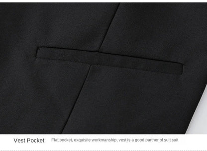 High Quality Men Suits 3 Pieces Elegant Blazer 2 Sets Luxury Wedding Business Vest Pants Coats 2023 Formal Jackets