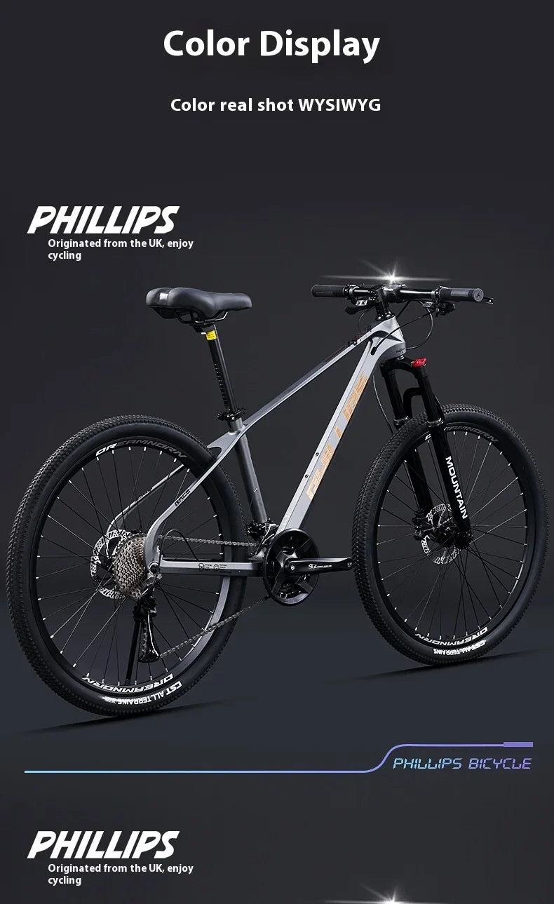 Magnesium Alloy26Inch mountain bike for adults men women, teenagers, and students33Speed Bike Disc Brake Shock Absorption