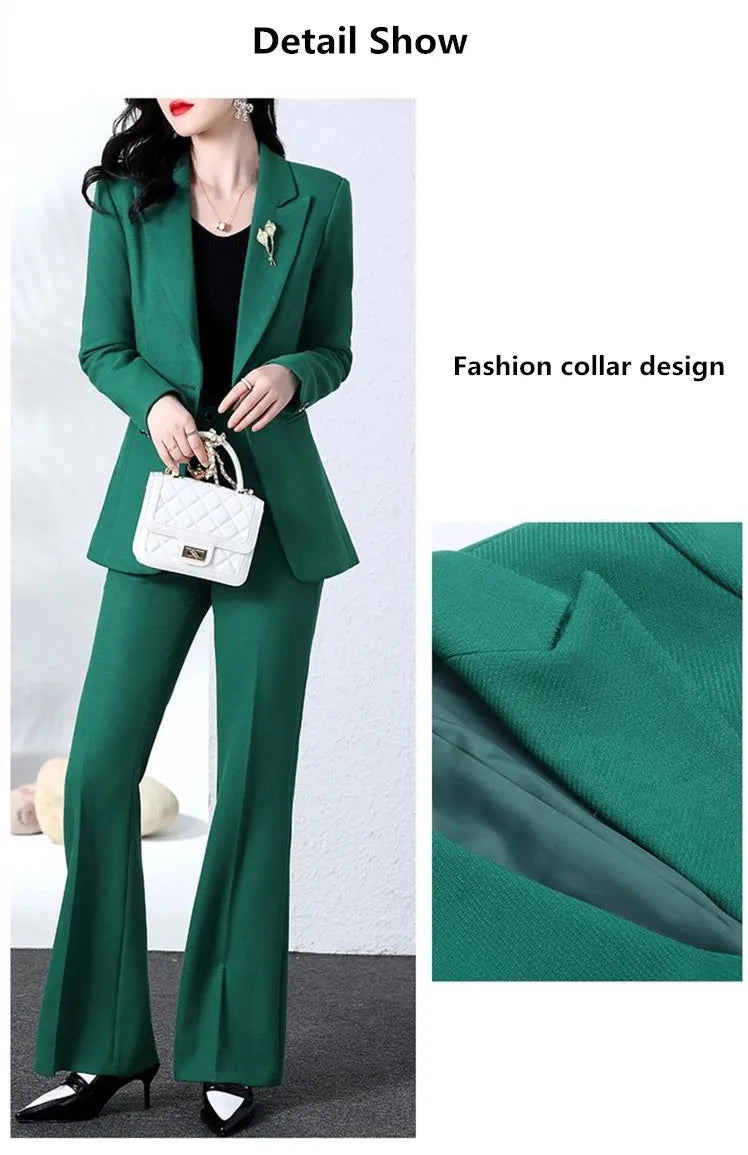 2025 Spring and Autumn New Fashion Blazer Coat Trousers Two Piece Women's Elegant Casual Suit Jacket Pants Set Female Clothing