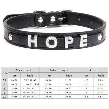 Personalized Dog Collar Bling Rhinestone DIY Names Puppy Cat Leather Collars Small Large Dog Necklace Free Name Pet Accessories