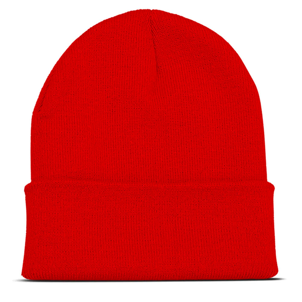 Custom Embroidery Design Logo Text Name Beanies Hats for Men Women Warm Winter Knit Cuff Beanie Cap Wholesale Dropshipping