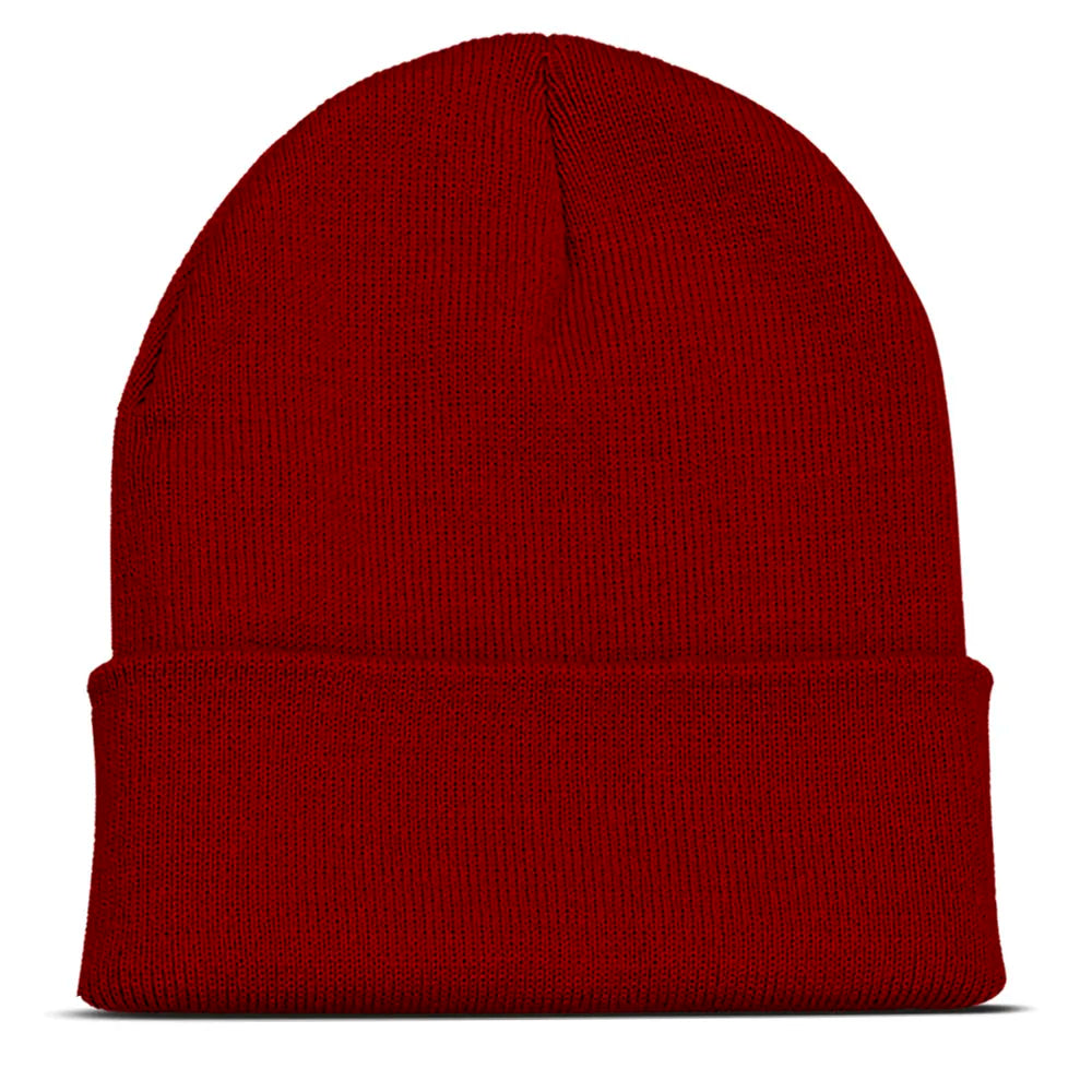 Custom Embroidery Design Logo Text Name Beanies Hats for Men Women Warm Winter Knit Cuff Beanie Cap Wholesale Dropshipping