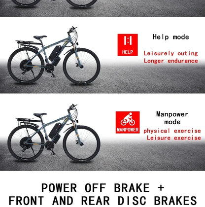Ebike AKEZ 1000W CityElectricBike Detachable 13Ah Battery Electric Bike 60 Mile Range Dual Disc Brake Alloy Electric Bike