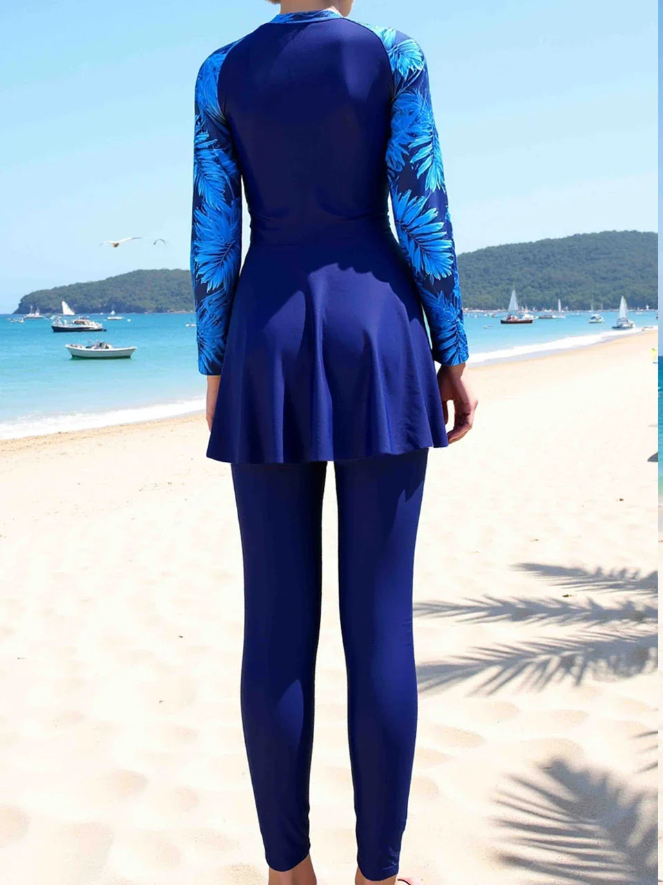 Front Zipper Surfing Swimsuit Dress & Beach Pants 2025 Women 2-Piece Sun Protection Swimwear Female Sport Diving Swimming Suits