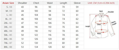 Slim Fit Anti-Wrinkle Men's Dress Shirt - Perfect for Any Occasion, Sizes S-6XL