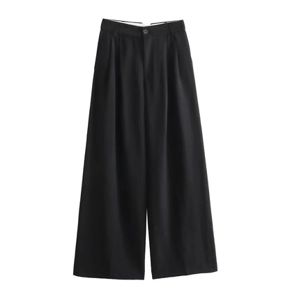 Autumn/Winter New Women's Wear New Fashion Style Slim Fit Short Tank Top Vest Wide Leg Pants Set