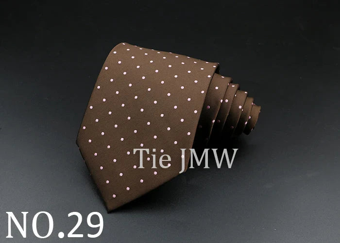 8 cm Tie Gravatas Newest Design Woven 8 cm Silk Necktie Wedding Business Suit Accessories Blue Man Dot Fit Group Party Office
